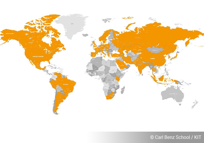 alumni, worldwide, alumni map, Carl Benz School