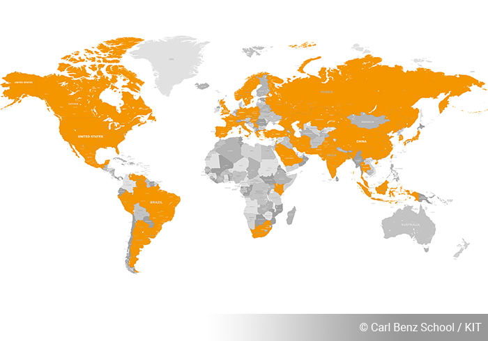 map, international offspring, Carl Benz School